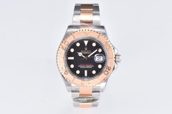 Rolex Yacht Master 126621 EverRose Gold Black Dial 40MM Mens Replica Watch