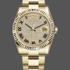 Rolex Day-Date 118238 Yellow Gold Pave diamond dial 36mm Unisex Replica Watch