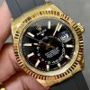 Rolex Sky Dweller 326238 Yellow Gold Black Dial 42mm Mens Replica Watch