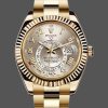 Rolex Sky-Dweller 326938 Yellow Gold Silver Dial 42mm Mens Replica Watch