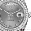 Rolex Day-Date 118389 Rhodium Grey Roman Numeral Dial 36MM Unisex Replica Watch