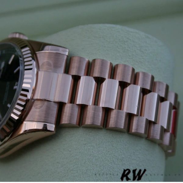Rolex Day-Date 118235 Black Dial Rose Gold 36mm Unisex Replica Watch