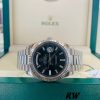 Rolex Day-Date 228239 Black Diamond Dial Fluted Bezel 40mm Mens Replica Watch