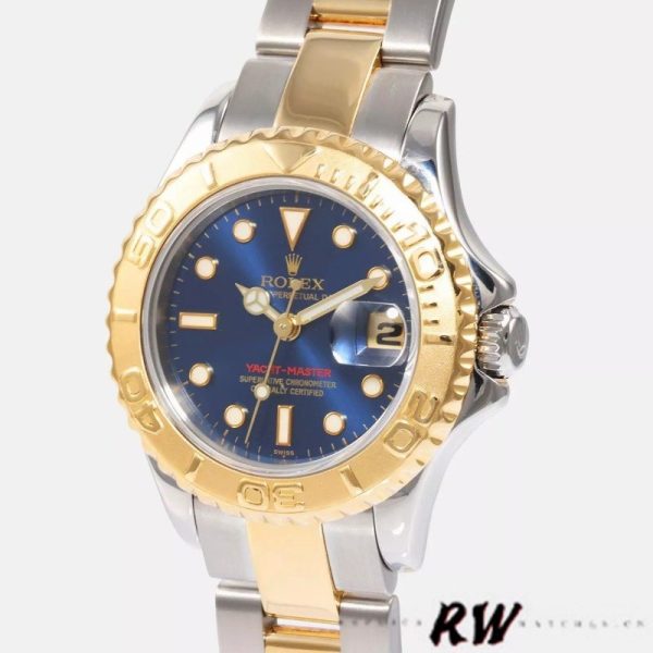 Rolex Yacht Master 169623 Steel Yellow Gold Blue Dial 29MM Lady Replica Watch