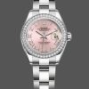 Rolex Datejust Diamond Bezel Pink Dial Roman Numerals hour markers 279136RBR 28mm Lady Replica Watch