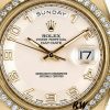 Rolex Day-Date 218348 Concentric Circle Ivory Dial 41MM Mens Replica Watch