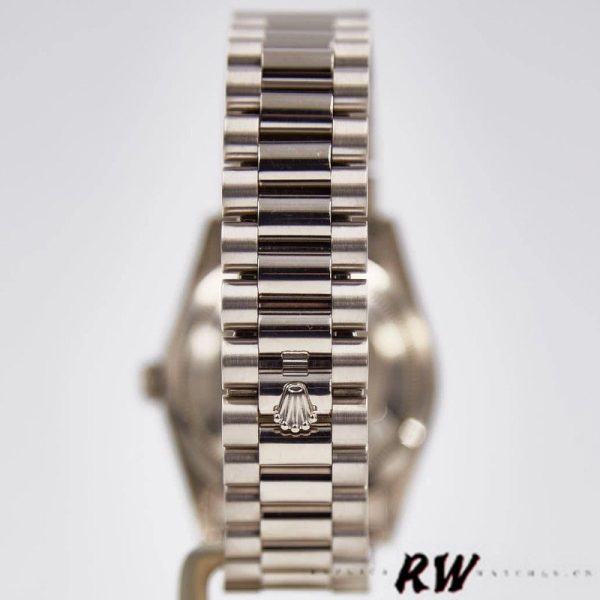 Rolex Day-Date 118209 White Gold White Dial 36mm Unisex Replica Watch