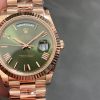Rolex Day Date 40 18k Everose Gold Olive Green Dial m228235 0025 40mm
