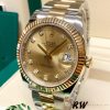 2022 Rolex Datejust Champagne Diamond Dial Two Tone M126333-0012 41mm Mens Replica Watch