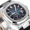 Patek Philippe Nautilus Moon Phases Rose & White Gold Slate Blue Sunburst 5712GR 001