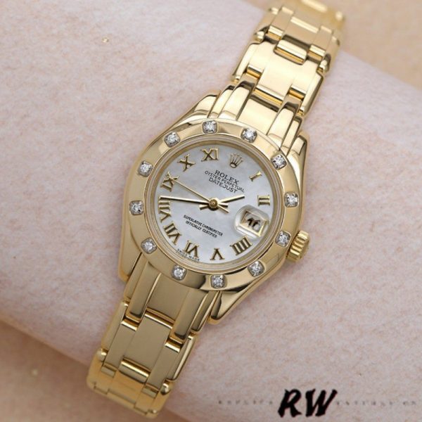 Rolex Pearlmaster 80318 White MOP Dial 29MM Lady Replica Watch