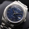 Rolex Day-Date 218239 Wave Blue Dial White Gold 41MM Mens Replica Watch