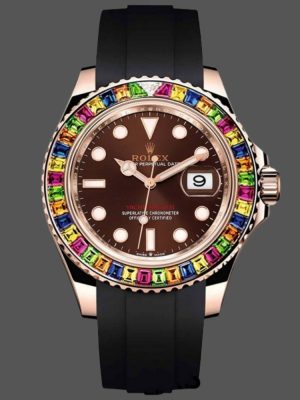 Rolex Yacht Master 116695 Black Rubber Strap Brown Dial 40MM Mens Replica Watch