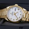 Rolex Day-Date 128238 Fluted Bezel White Roman Dial 36MM Replica Watch