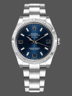 Rolex Oyster Perpetual air-king 114210 Blue Dial 34mm Unisex replica watch