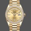 Rolex Day-Date 128348RBR Champagne Diamond Dial Yellow Gold 36MM Unisex Replica Watch