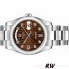 Rolex Day-Date 118209 Jubilee Chocolate Brown Diamonds Dial 36mm Unisex Replica Watch