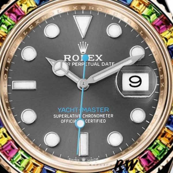 Rolex Yacht Master 116695 Black Rubber Strap Grey Dial 40MM Mens Replica Watch