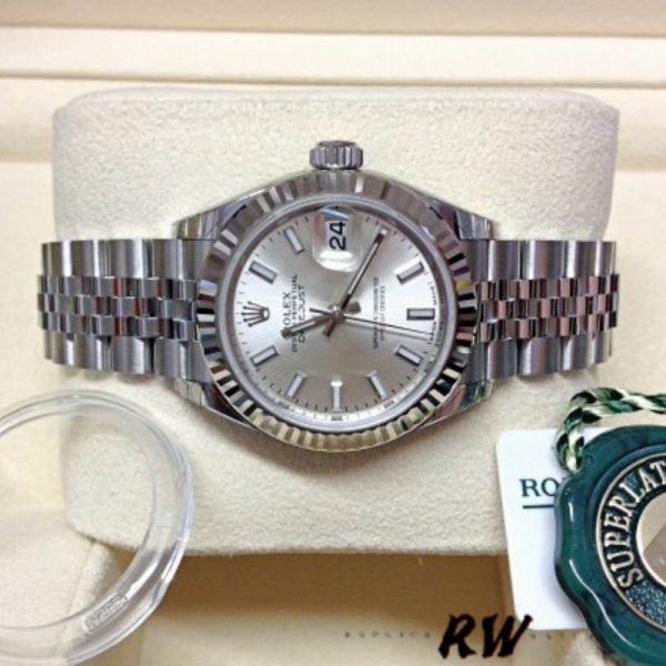 Rolex Datejust 279174 Stainless Steel Silver Index Dial 28mm Lady Replica Watch