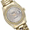 Rolex Day-Date 118388 Yellow Gold Silver Index Dial 36MM Unisex Replica Watch