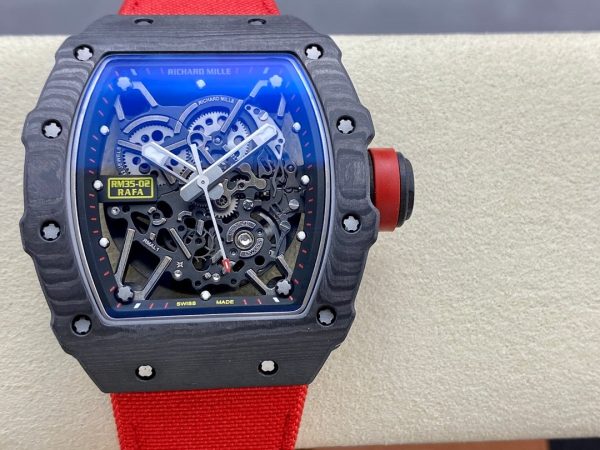 Richard Mille Black Carbon NTPT Automatic Rafael Nadal RM35-02(Rubber)