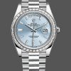 Rolex Day-Date 228396TBR Ice Blue Diamond Dial Diamond Bezel 40mm Mens Replica Watch