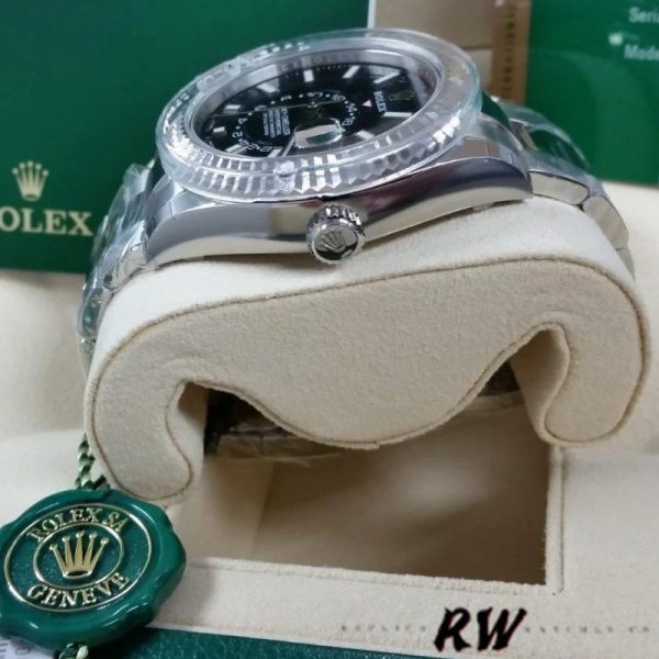 Rolex Sky-Dweller 326934 Stainless Steel Black Dial 42MM Mens Replica Watch