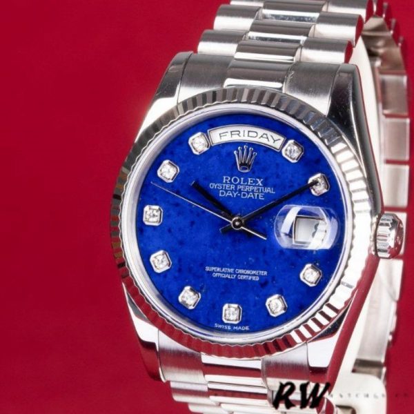 Rolex Day-Date 118239 Diamond Lapis Lazuli Blue Dial 36mm Unisex Replica Watch