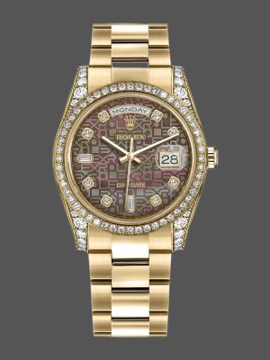 Rolex Day-Date 118388 MOP Jubilee Diamond Dial 36mm Unisex Replica Watch