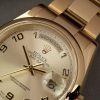 Rolex Day-Date 118208 champagne dial Arabic Numeral Hour Markers 36mm Unisex Replica Watch