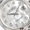 Rolex Datejust 126234 White Mother of Pearl Diamonds Dial 36MM Unisex Replica Watch