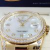Rolex Day-Date 118388 White MOP Diamond Dial 36MM Unisex Replica Watch