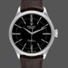 Rolex Cellini Time 50509 Brown Leather Strap Black Dial 39mm Mens Replica Watch