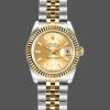 Rolex Datejust 179173 Champagne Index Dial Fluted Bezel 26MM Lady Replica Watch