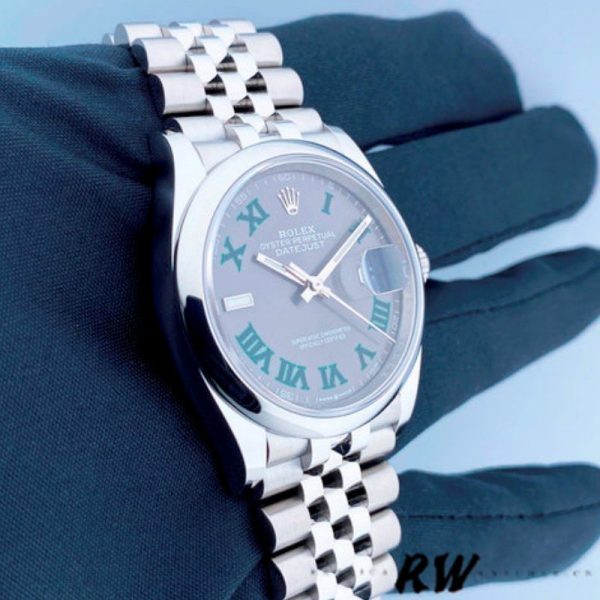 Rolex Datejust 126200 Grey Wimbledon dial Stainless Steel 36MM Unisex Replica Watch