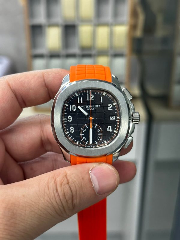Replica Patek Philippe Aquanaut 5968A 001 Chronograph Orange Rubber 42mm