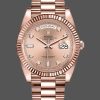 Rolex Day-Date 128235 Everose Gold Pink Rose Dial 36MM Unisex Replica Watch
