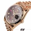 Rolex Day-Date 118235 Rose Gold Chocolate Brown Dial 36mm Unisex Replica Watch