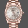 Rolex Day-Date 228345RBR Sundust Diamond Dial Diamond Bezel 40mm Mens Replica Watch
