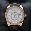 Rolex Sky-Dweller 326135 White Dial Rose Gold 42MM Mens Replica Watch