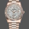 Rolex Day-Date 118235 Everose Gold Meteorite Diamond Dial 36mm Unisex Replica Watch