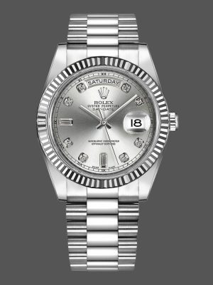 Rolex Day-Date 218238 White Roman Numeral Dial Yellow Gold 41MM Mens Replica Watch