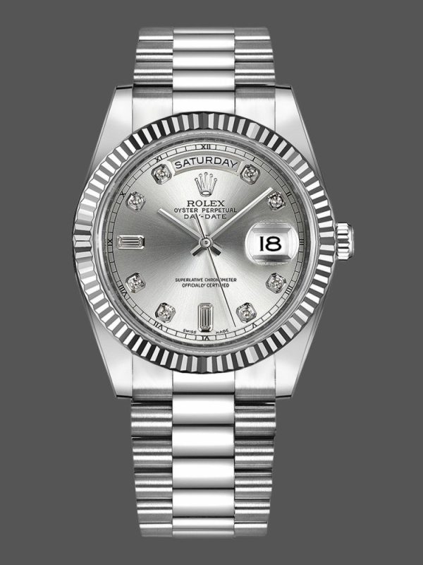 Rolex Day-Date 218238 White Roman Numeral Dial Yellow Gold 41MM Mens Replica Watch