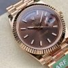 Rolex Day-Date 228235 Chocolate Brown Dial Fluted Bezel 40mm Mens Replica Watch
