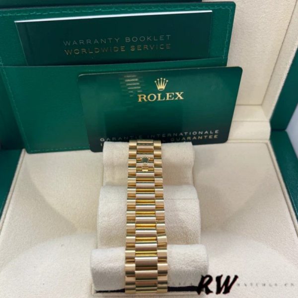 Rolex Day-Date 228238 Silver Roman Dial Fluted Bezel 40mm Mens Replica Watch