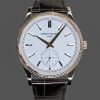 Patek Philippe Calatrava Small Seconds White Dial Leather Strap 6119R 001 Watch