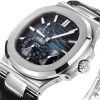 Patek Philippe Nautilus Moon Phases Rose & White Gold Slate Blue Sunburst 5712GR 001