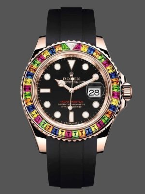 Rolex Yacht Master 116695 Black Rubber Strap Black Dial 40MM Mens Replica Watch