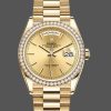 Rolex Day-Date 128348RBR Champagne Index Dial Yellow Gold 36MM Unisex Replica Watch