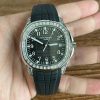 Replica Patek Philippe Aquanaut 5267 200A 001 Black Dial Diamond Bezel Watch